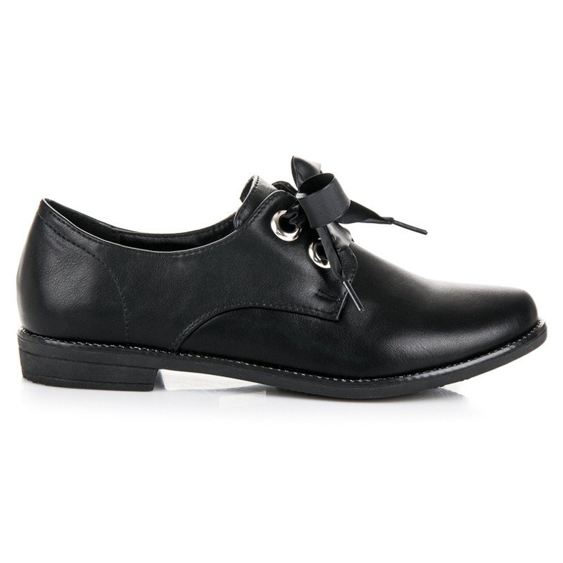 Anesia Paris Pantofi legati cu panglica negru