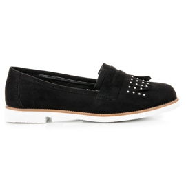 Sixth Sense Mocasini din piele neagră negru Sixth Sense Mocasini din piele neagră negru