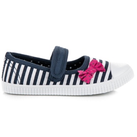 Adidași din velcro Mckeylor alb albastru marin
