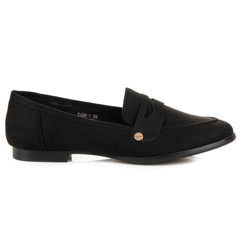 Sweet Shoes Mocasini negri cu slip-on negru Sweet Shoes Mocasini negri cu slip-on negru