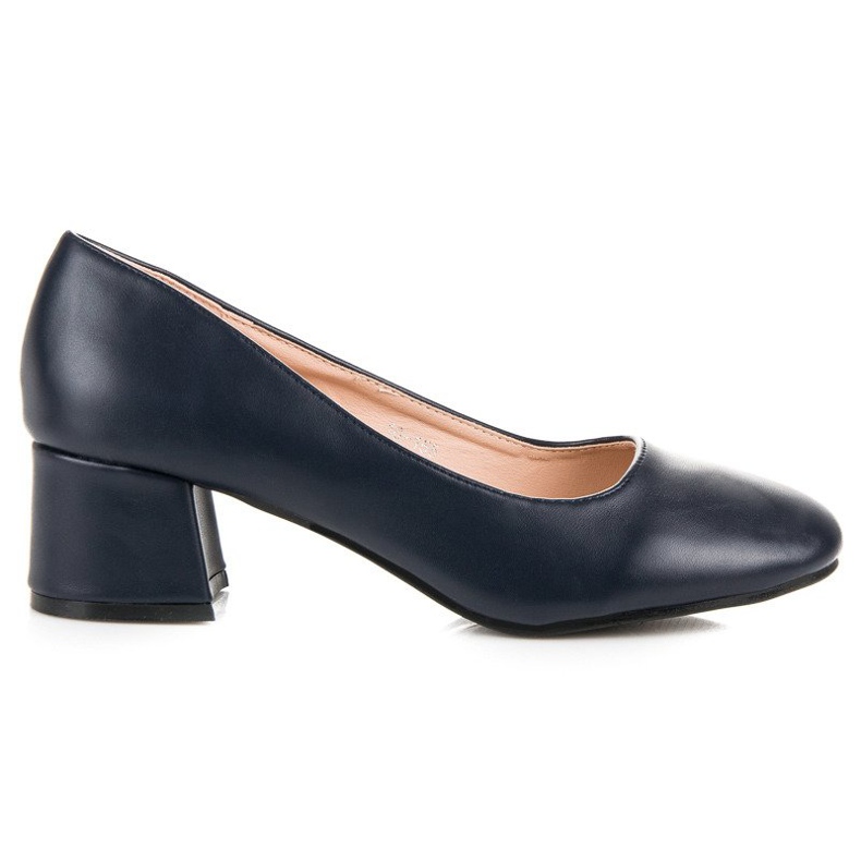 Renda Pompe de culoare bleumarin cu toc jos albastru