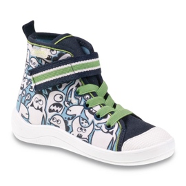 Model de colorat pantofi copii Befado 268Y065 verde albastru marin