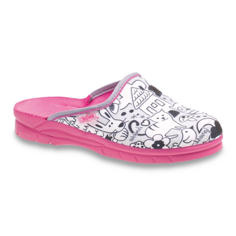 Model de colorat pantofi copii Befado 708X003 roz alb