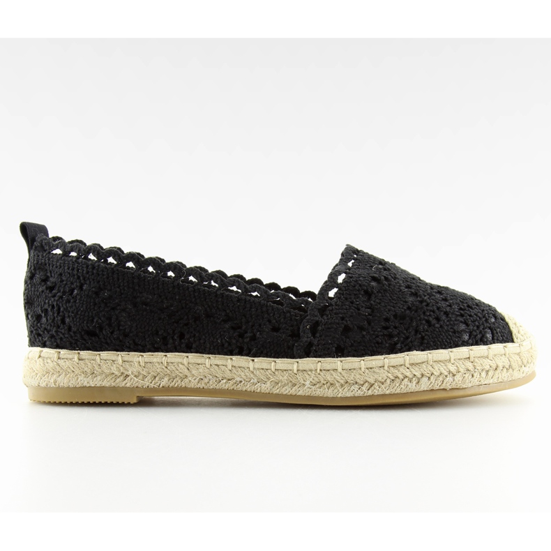 Espadrile din dantela neagra BB11 negru