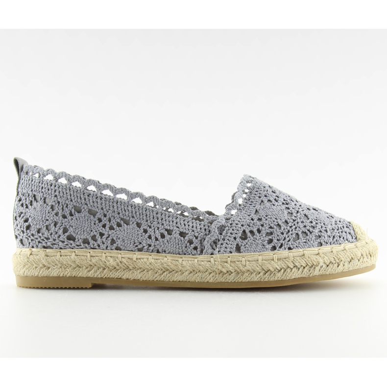 Espadrile din dantela gri BB11 gri