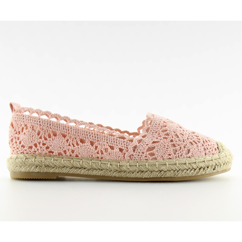 Espadrile din dantela roz BB11 Pink
