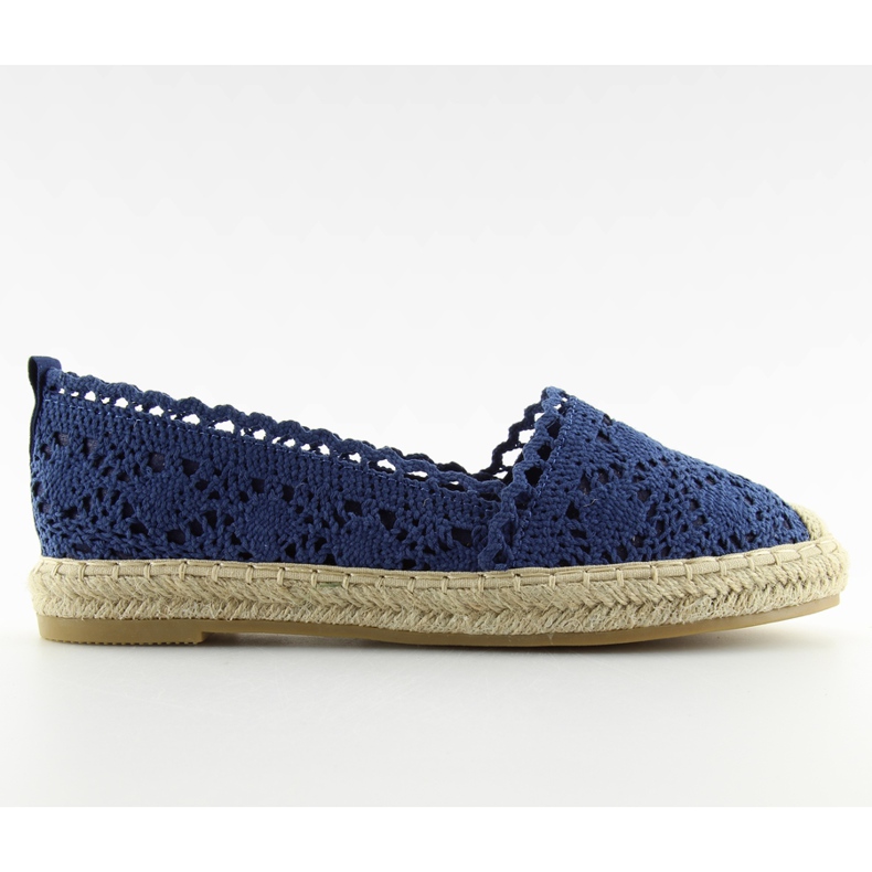 Espadrile din dantela bleumarin blugi BB11 albastru marin