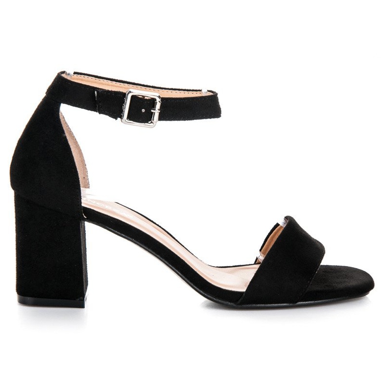 Sandale negre pe o bară VINCEZA negru Sandale negre pe o bară VINCEZA negru