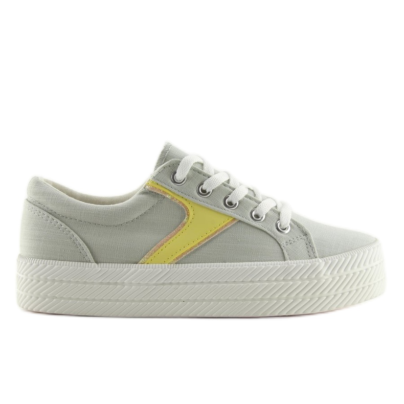 Adidași gri pe talpă înaltă K1831401 Gris