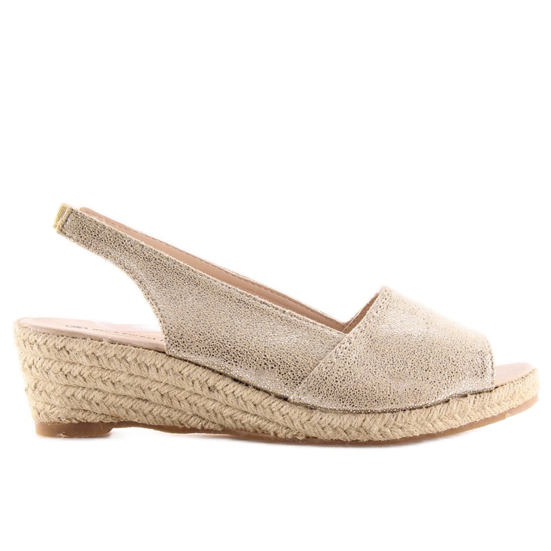 Espadrile pe pane joase gold 127 gold