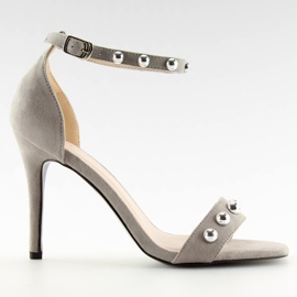 Gri ZY118 L.GRAY Sandale cu toc înalt Gri ZY118 L.GRAY Sandale cu toc înalt