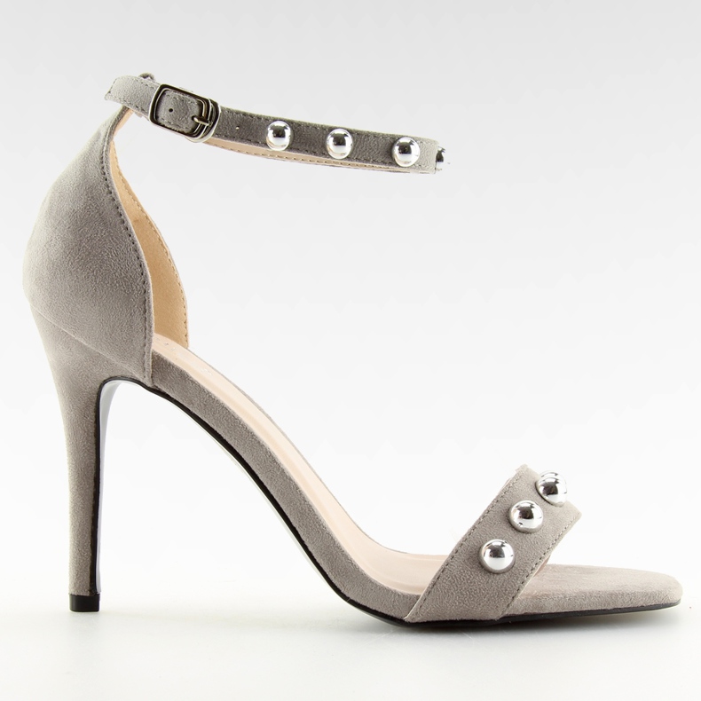 Gri ZY118 L.GRAY Sandale cu toc înalt