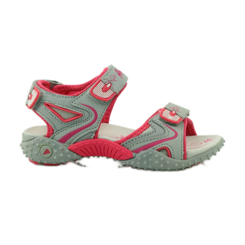 American Club Sandale cu inserție din piele americană 8580 multicolor gri American Club Sandale cu inserție din piele americană 8580 multicolor gri