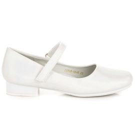 Balerine din velcro Vinceza alb