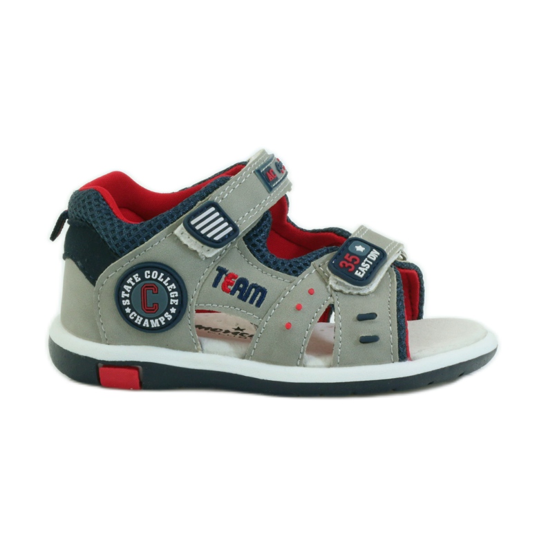 American Club Sandale cu inserție din piele americană 87297 albastru marin gri American Club Sandale cu inserție din piele americană 87297 albastru marin gri