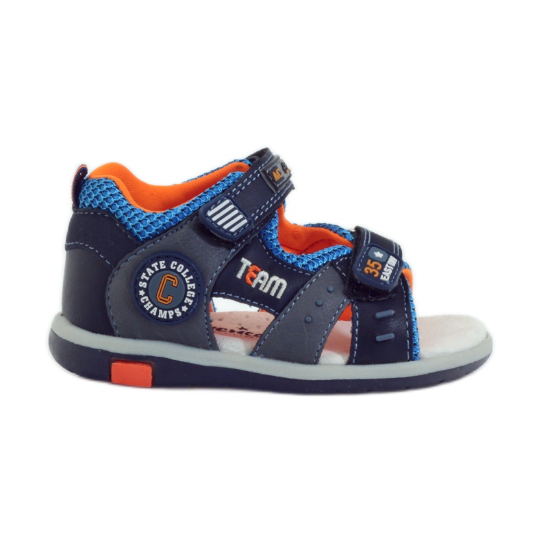 American Club Sandale cu inserție din piele americană 87297 albastru marin American Club Sandale cu inserție din piele americană 87297 albastru marin