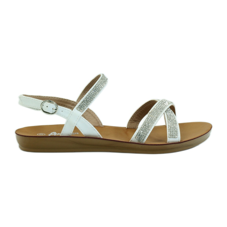 American Club Sandală cu zirconiu cubic american 170430 alb