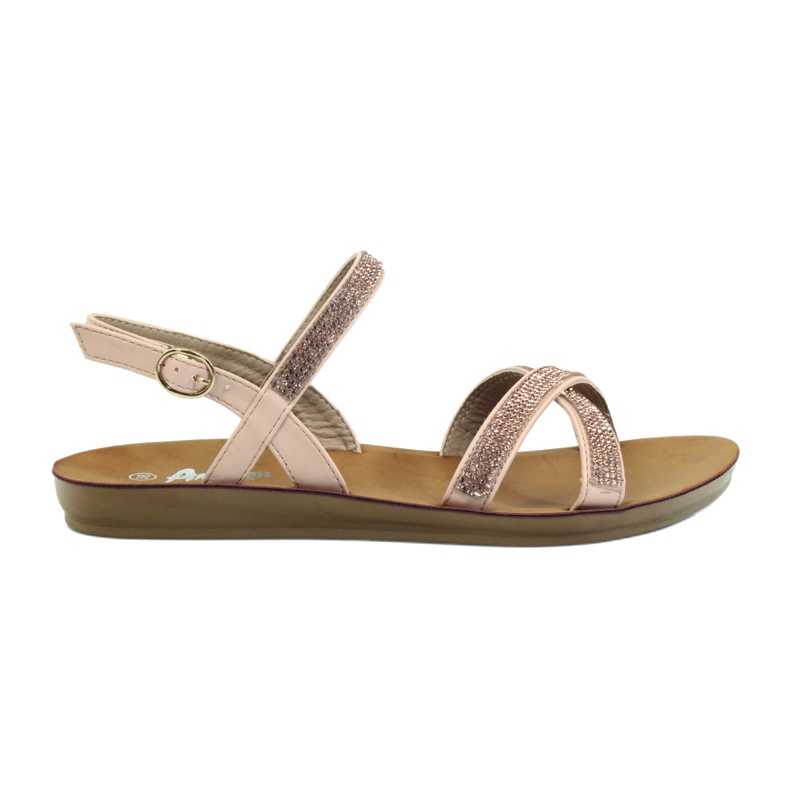 American Club Sandală cu zirconiu cubic american 170430 roz