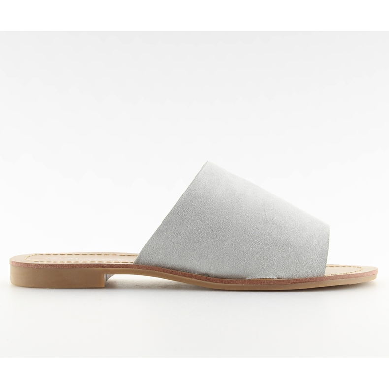 H8-116 Papuci gri drepti, gri