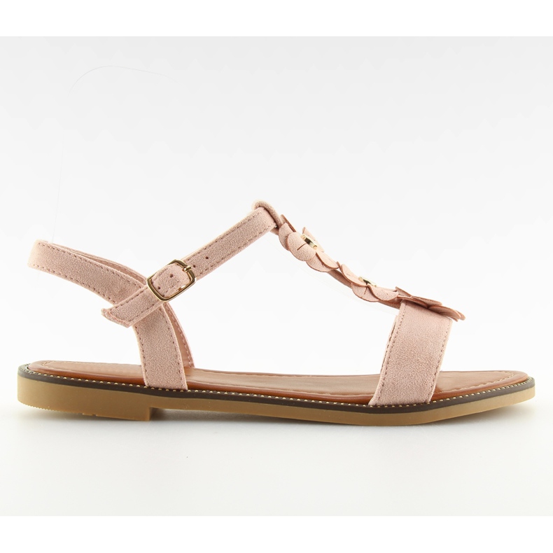 Sandale de damă din piele intoarsa roz WL-001 Sandale de damă din piele intoarsa roz WL-001