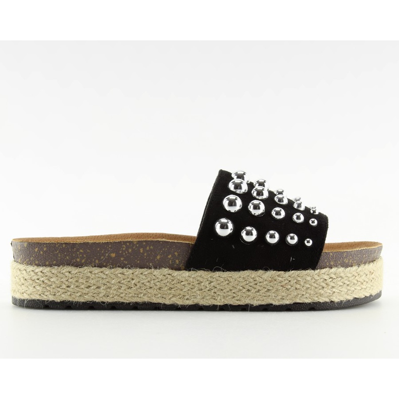 Espadrile negre papuci cu crampoane S03 negru