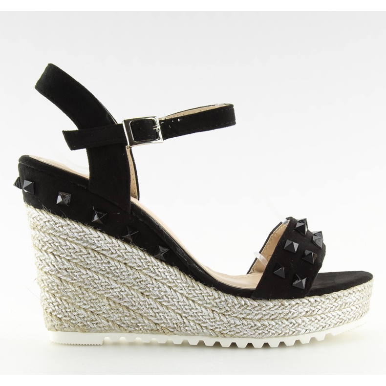 Espadrile negre pe pane, negre TS-16 Black negru