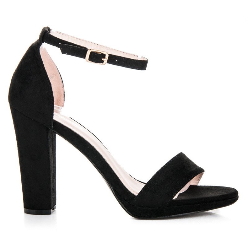 Primavera Sandale din piele de căprioară pe o bară negru