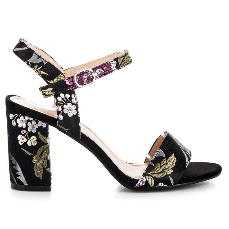 Seastar Sandale casual cu toc înalt negru