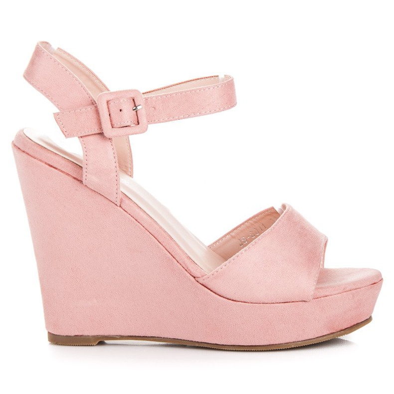 Primavera Sandale de piele intoarsa roz