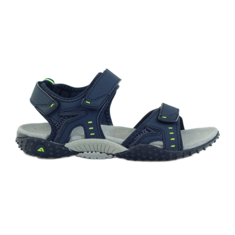 American Club Sandale cu inserție din piele americană 1715 albastru marin