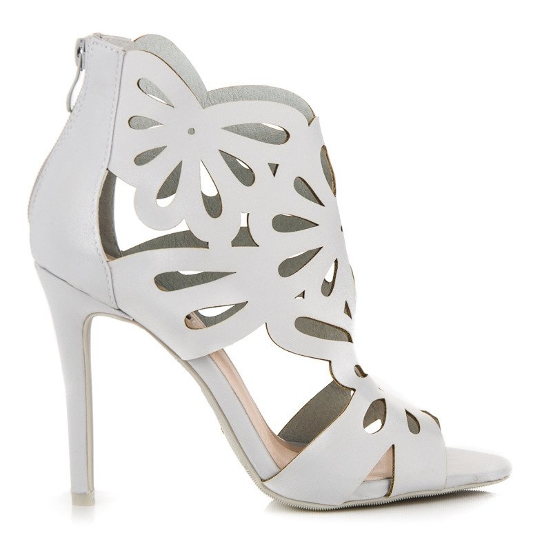 Vices Sandale elegante cu fecioare gri Vices Sandale elegante cu fecioare gri