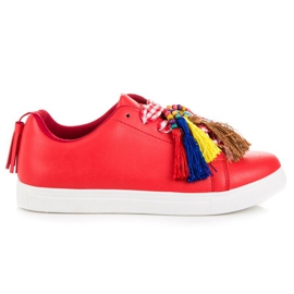 Pantofi roșii VICES la modă roșu Pantofi roșii VICES la modă roșu