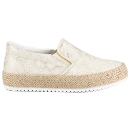 Betler Espadrile Aurii Pe Platformă de aur Betler Espadrile Aurii Pe Platformă de aur