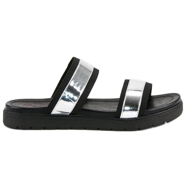 Kylie Papuci cu oglindă negru