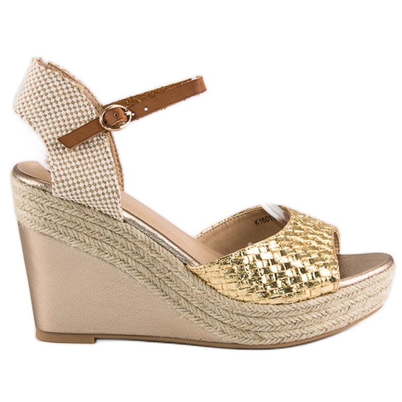Kylie Sandale Espadrile Aurii de aur