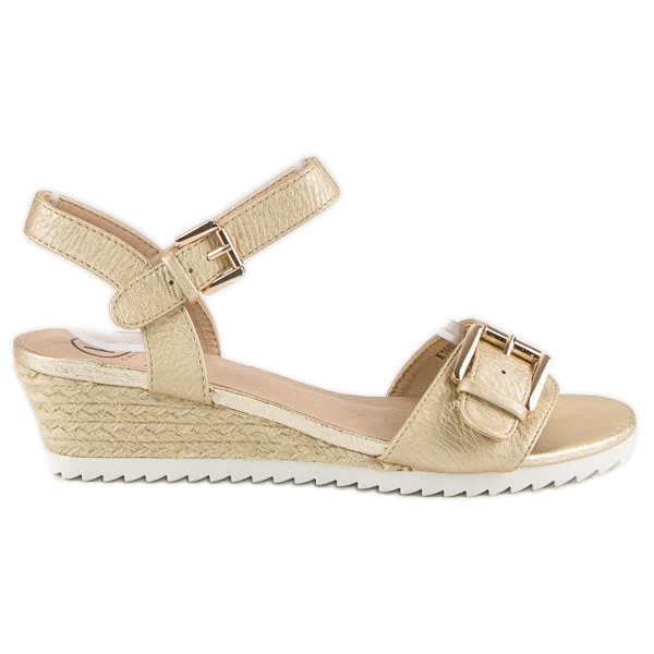 Kylie Sandale espadrile cu catarama galben Kylie Sandale espadrile cu catarama galben