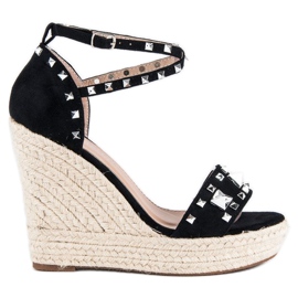 Bestelle Sandale espadrile Rock negru Bestelle Sandale espadrile Rock negru
