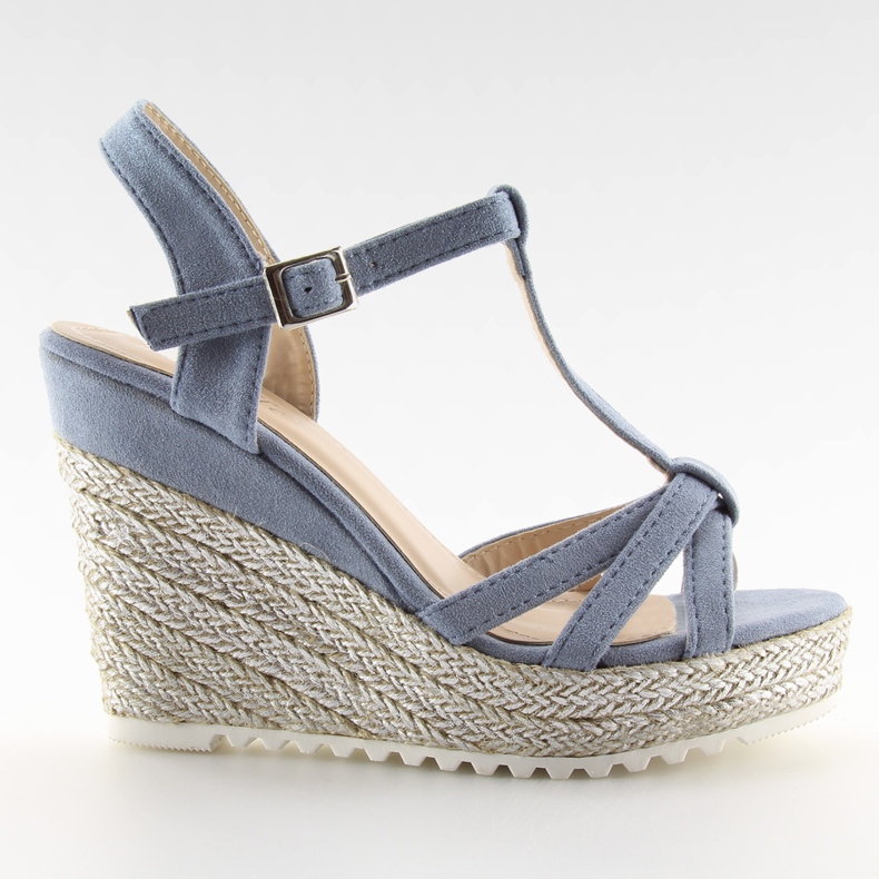 Sandale, espadrile pe pane, albastru 680-30 Albastru