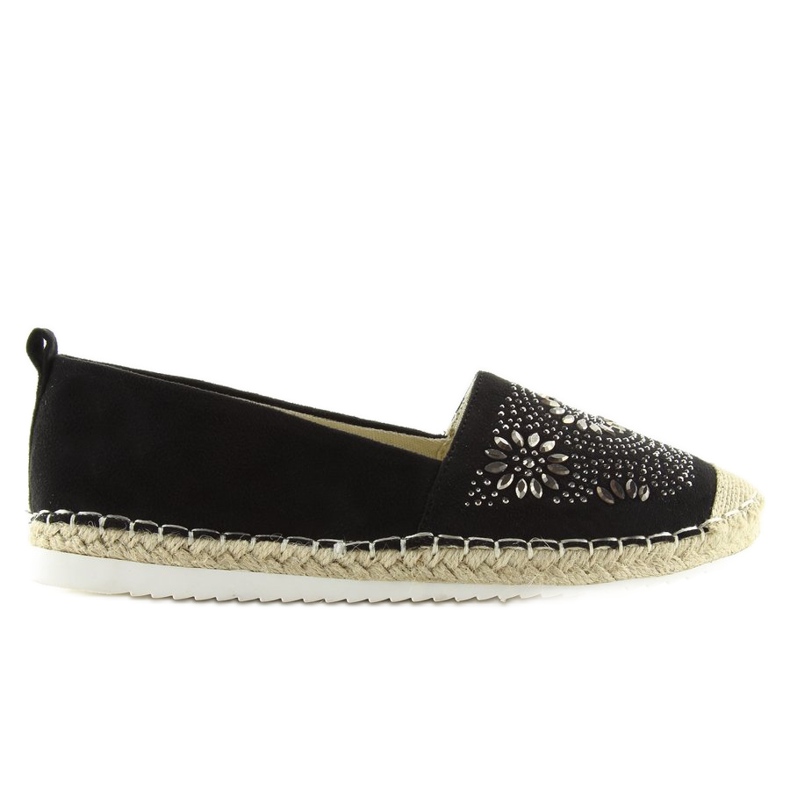 Espadrile decorate cu negru 5599-1 Negru Espadrile decorate cu negru 5599-1 Negru