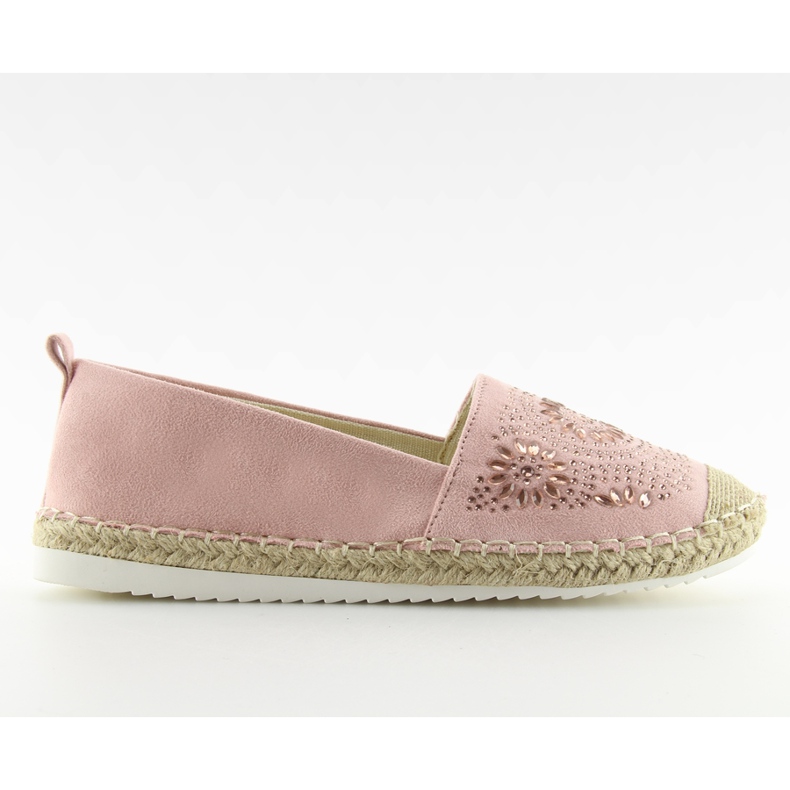 Espadrile decorate cu roz 5599-1 Roz