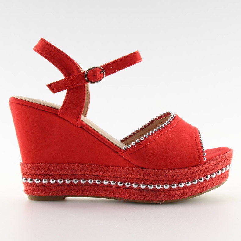 Sandale roșii cu pană U-6272 roșii roșu