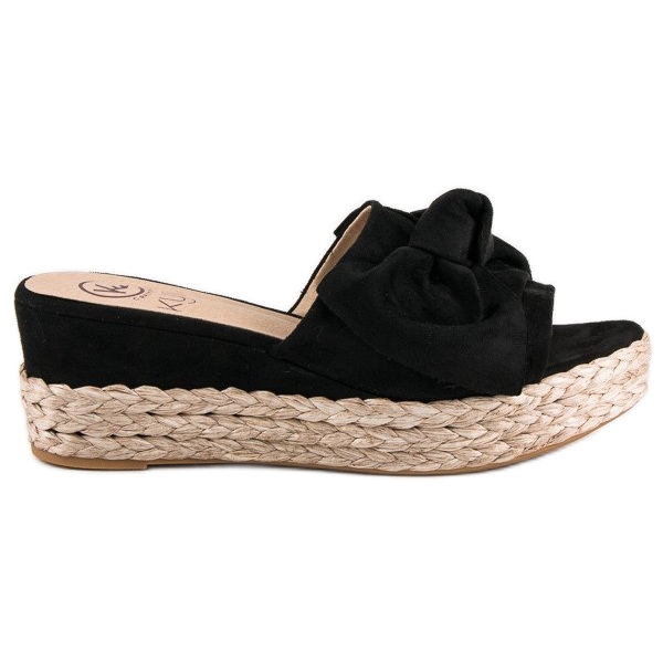 Kylie Espadrile cu fundita negru