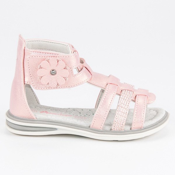 American Club Sandale cu floare americană roz