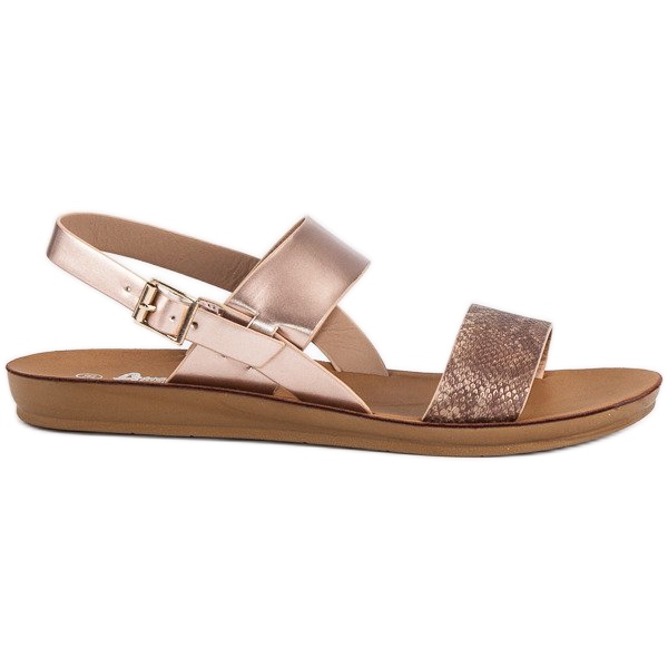 American Club Sandale plate americane maro