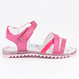 Hasby Sandale de velcro roz