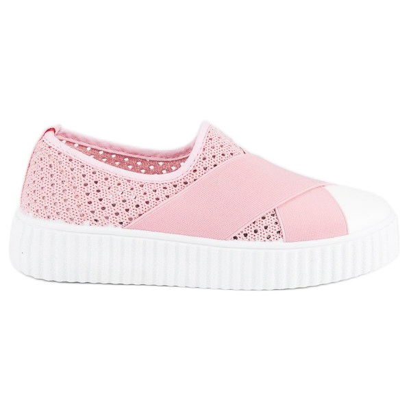 Tenisi Creepers ajurati roz Tenisi Creepers ajurati roz