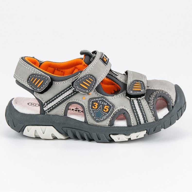 American Club Sandalele băiatului american gri