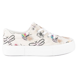 Kylie Adidași din Velour Pe Platformă bej Kylie Adidași din Velour Pe Platformă bej