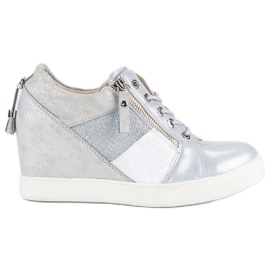 Kylie Adidași tip wedge la modă gri