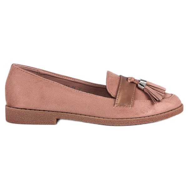Mocasini eleganti roz